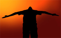 sunset man