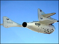 SpaceShipOne (imagem: Scales Composite)