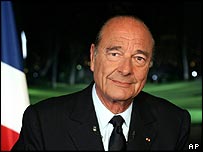 O presidente francês, Jacques Chirac