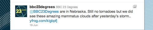 bbc 23 degrees tweet