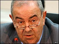 O primeiro-ministro interino do Iraque, Yiad Allawi