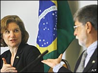 Susan Schwab em visita a São Paulo, em março