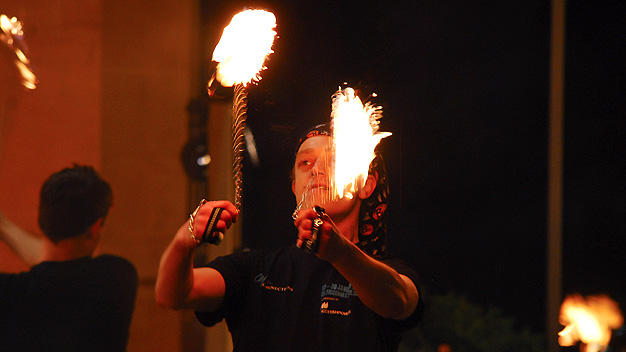 Flame thrower.