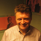 Eamonn O'Connor in the BBC Radio Ulster studio
