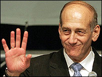 O primeiro-ministro em exercício, Ehud Olmert