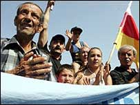 Güney Osetyalıların bağımsızlık mitingi
