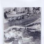 Dad being transfered to a hospital ship after being rescued from the Pacific after 'falling out of his Seafire'. Dad being transfered to a hospital ship after being rescued from the Pacific after 'falling out of his Seafire'.