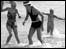 Playing in the sea