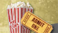 Popcorn and cinema ticket