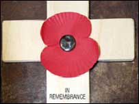 Poppy on a cross