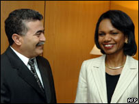 Condoleezza Rice e Amir Peretz