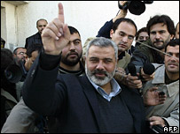 Ismail Haniya, designado pelo Hamas para o cargo de primeiro-ministro