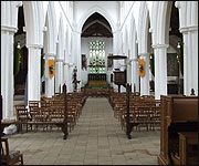 Interior of Thaxted church