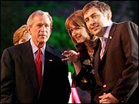 George Bush ve Mikhail Saakaşvili