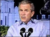 Bush em discurso feito em Nova Orleans