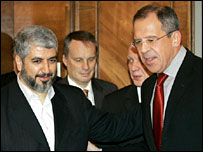 Khaled Meshaal e Sergei Lavrov 