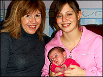 Maggie Philbin with Danielle and Faith