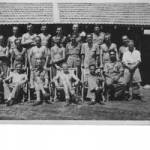 The officers of the 9th Rajputana Light Anti-Aircraft Regiment outside the mess, Gulunche, Oct 1945. Arthur Finn on left of four sitting in deckchairs. The officers of the 9th Rajputana Light Anti-Aircraft Regiment outside the mess, Gulunche, Oct 1945. Arthur Finn on left of four sitting in deckchairs.