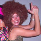 Foxy - Claire (right) and a friend, ready for a night out in Oz