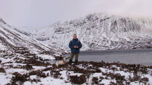 Walker with dog