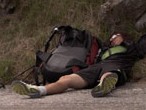 Sleeping competitor, X-Alps