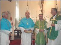 Pilgrims at St Mary at the Elms