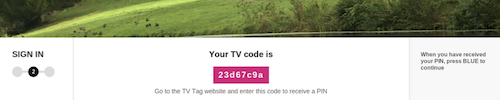 Authenticating on a TV