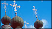 The spires of a Polish church