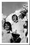 Jackie Stewart celebrates