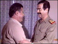 Saddam Hüseyin ve Celal Talabani