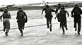An RAF fighter squadron scrambles after receiving the signal to engage the enemy during the Battle of Britain (Getty images)