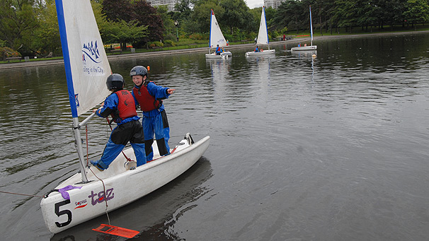 sailing in the city