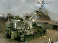 Tanque israelense na fronteira com o Líbano