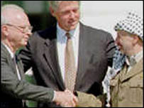 Rabin, Clinton e Arafat