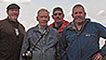 Vince, John, Wullie and Denys Docherty at the Bruce stone (courtesy Docherty family)