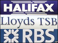 RBS, Lloyds ve HBOS logoları