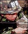 Soldier patrolling the border
