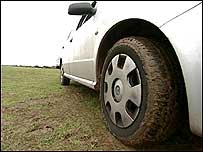 Car off road