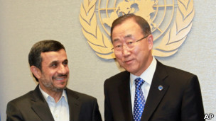 Mahmud Ahmedinejad ve Ban Ki-mun