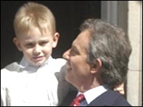 Tony Blair and his son Leo