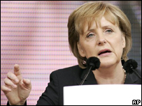 Angela Merkel em campanha eleitoral