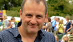 Radio 2's Mark Radcliffe relaxing ahead of his radio broadcast.