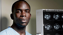 Malick (Jimmy Akingbola) has to face a harsh reality