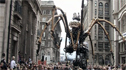 La Machine passes the Liver Building