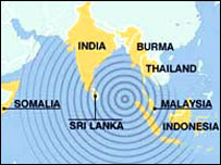 Map of worst-hit areas