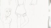 Manga girl practices...