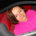 Penny in her car