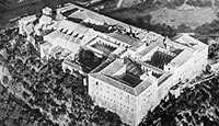 Aerial view of Monte Cassino monastery before its wartime destruction