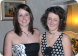 Julie with her twin sister Amy