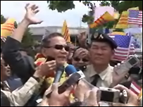 Ông Lý Tống phát biểu sau khi về tới San Jose